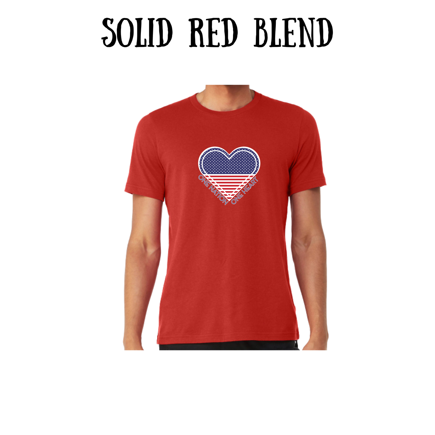 PP - One Nation One Heart - Unisex Tee - Yellows, Oranges, Reds