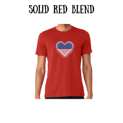 PP - One Nation One Heart - Unisex Tee - Yellows, Oranges, Reds