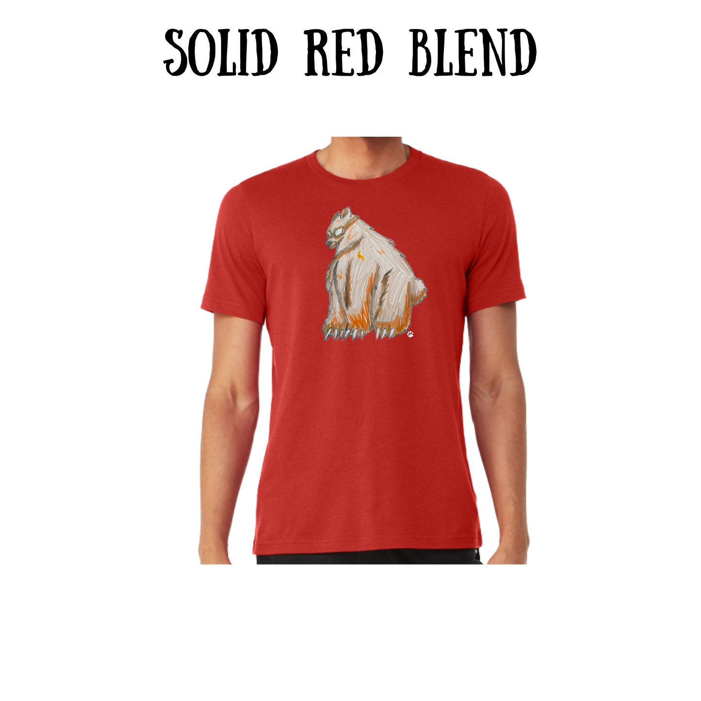 AC - Muscle Bear - Unisex Tee - Yellows, Oranges, Reds