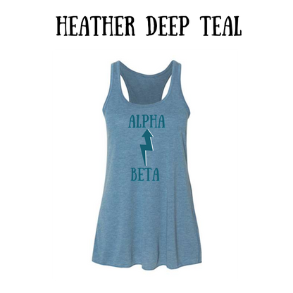 Beta to Alpha - Women's Flowy Racerback Tank