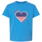 One Nation One Heart - Comfort Colors - Heavyweight Youth Tee - Neutral Colors & Blues