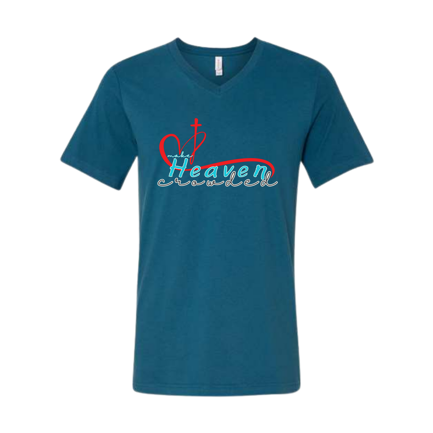 Make Heaven Crowded - Bella+Canvas - Unisex V-Neck - Assorted Colors
