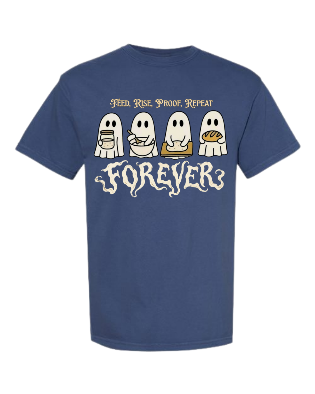Sourdough Ghosties - Comfort Colors - Heavyweight Unisex Tee - Blues