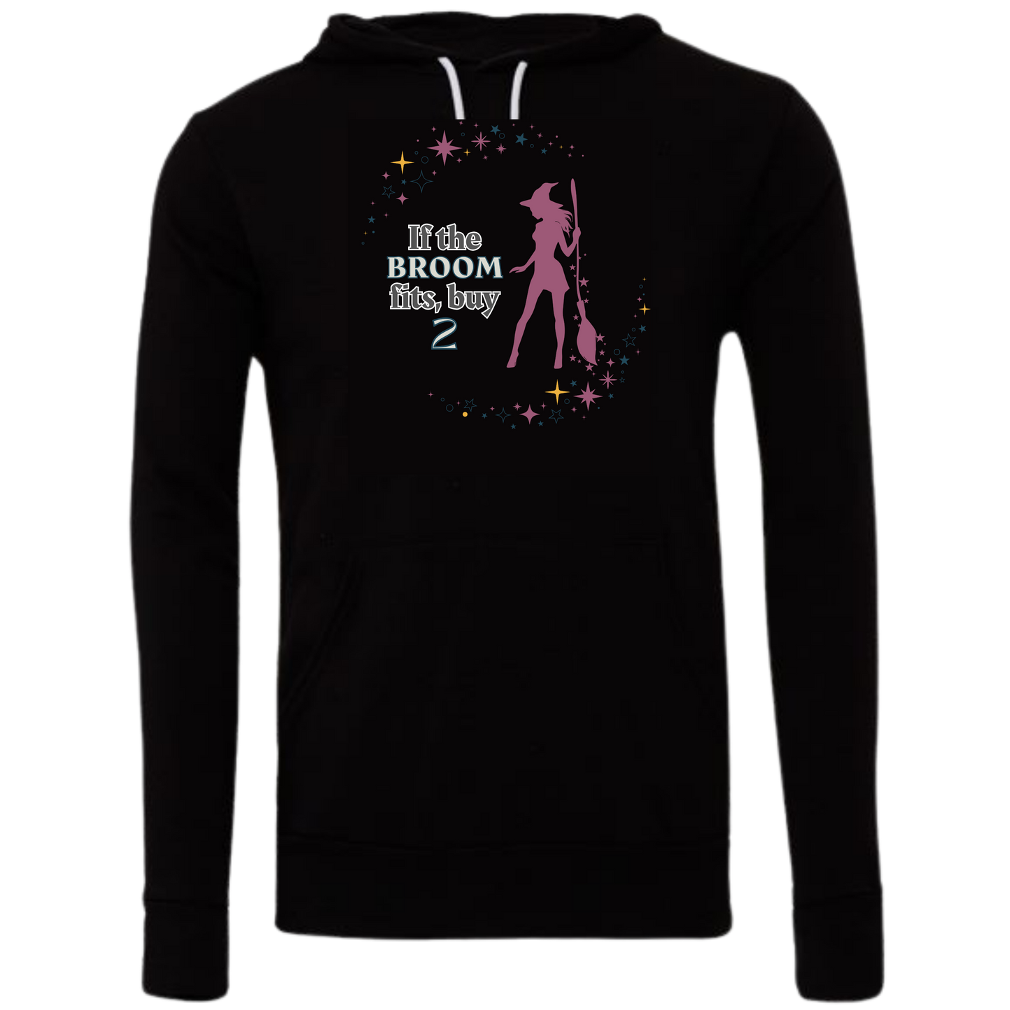 If The Broom Fits - Sponge Fleece Hoodie - Greens, Neutrals