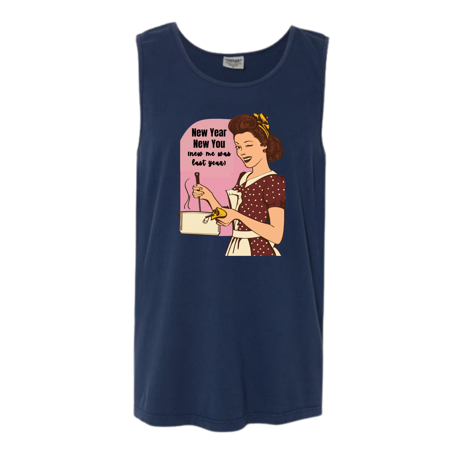 New Year New You - Comfort Colors - Unisex Tank - Neutral Colors & Blues