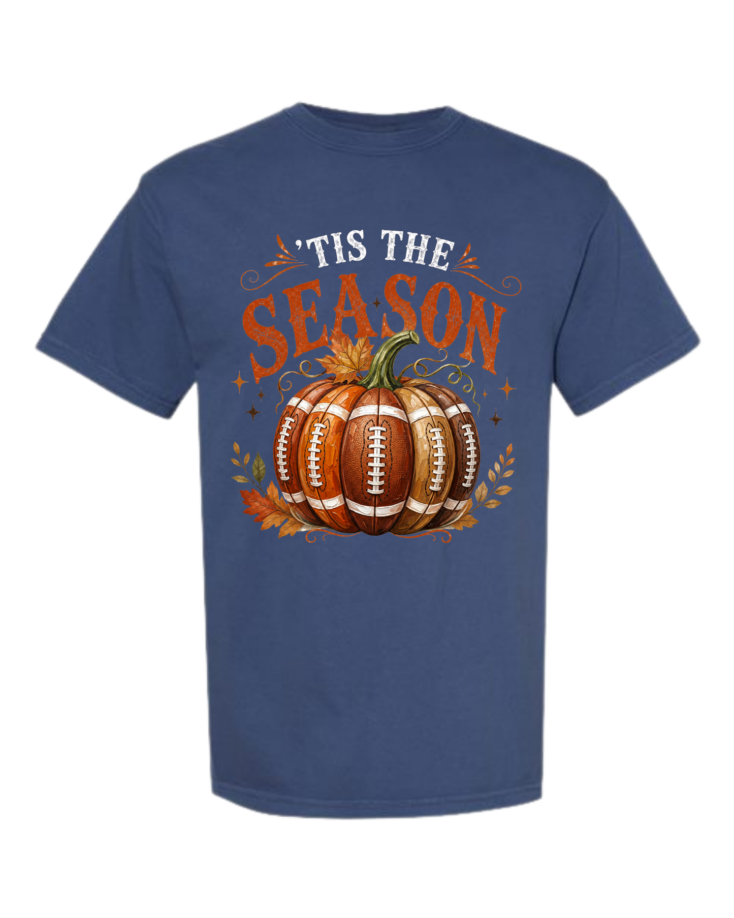 'Tis Football Season - Comfort Colors - Heavyweight Unisex Tee - Blues