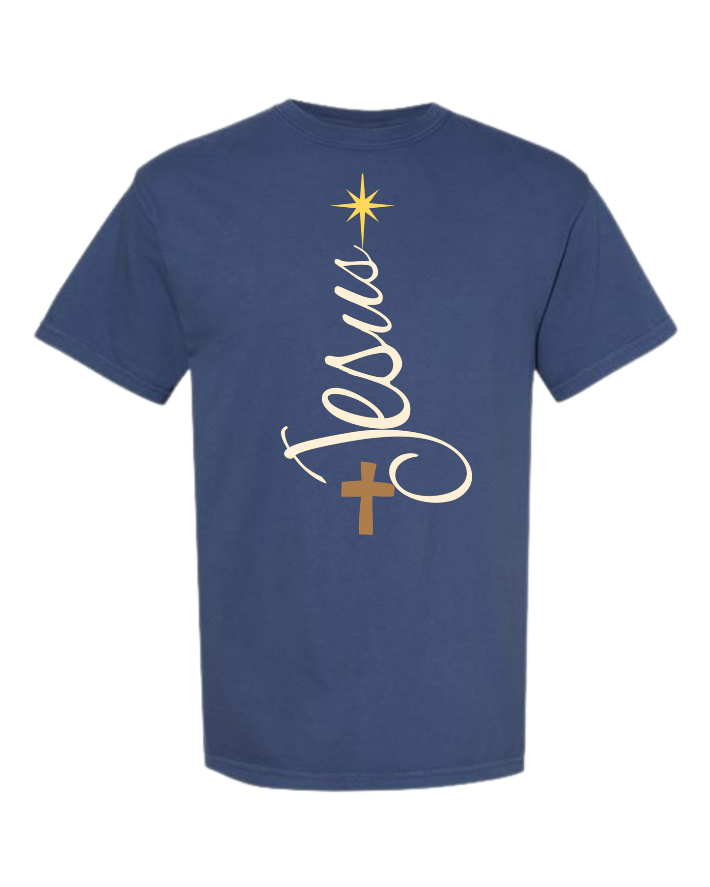 Jesus Tree - Comfort Colors - Heavyweight Unisex Tee - Blues