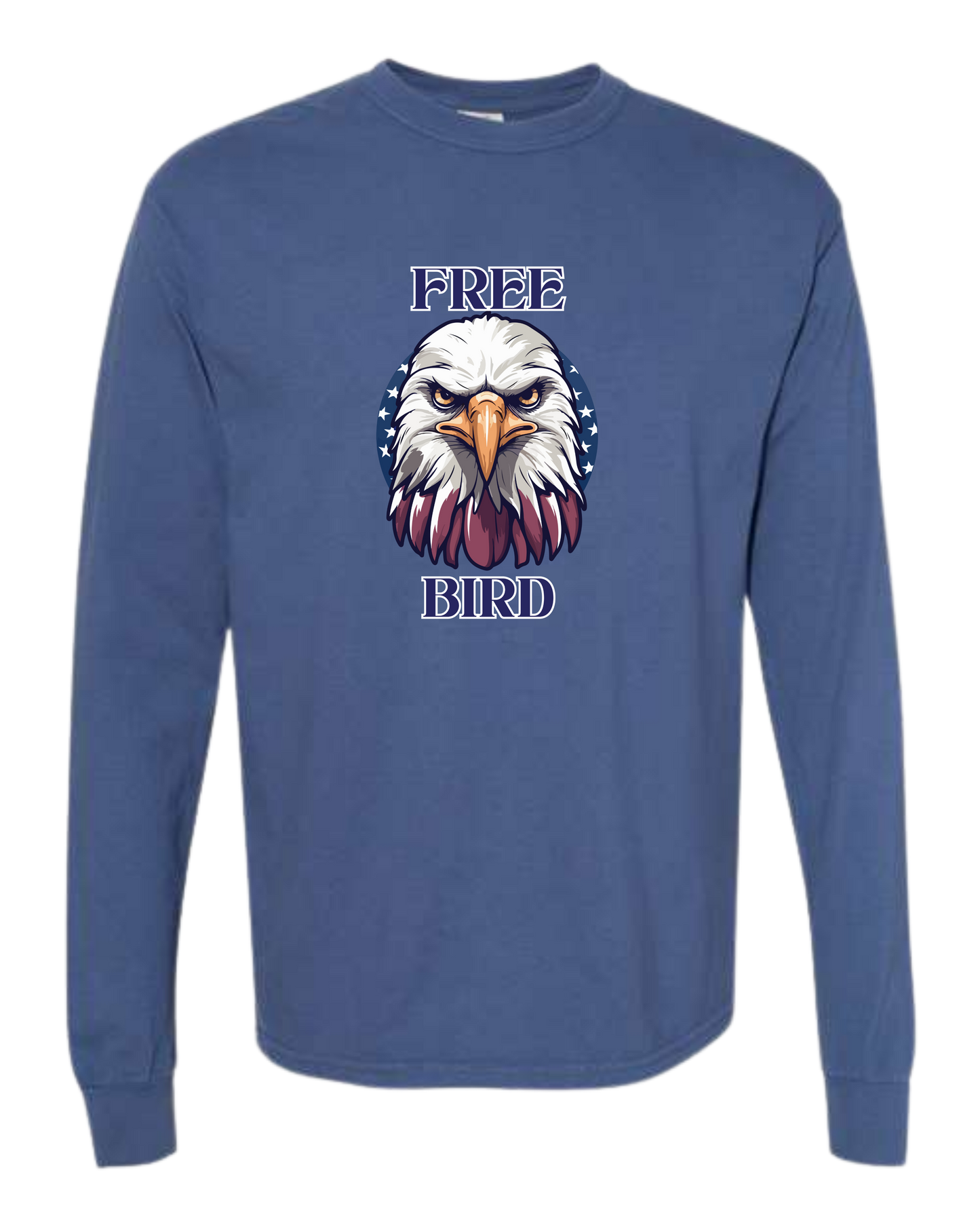 Free Bird - Comfort Colors - Heavyweight Long Sleeve Tee - Blues & Greens