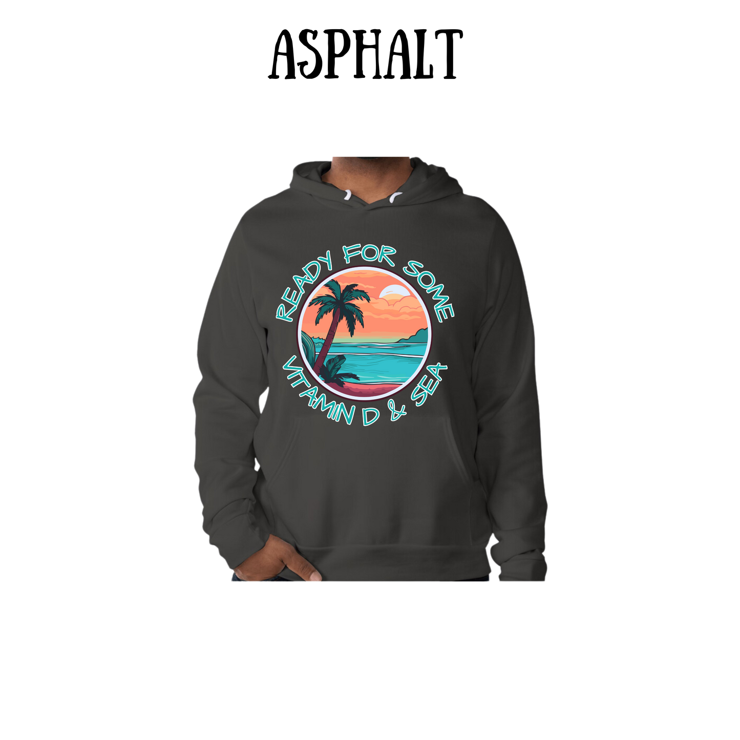 VP - Ready For Some Vitamin D & Sea - Sponge Fleece Hoodie - Greens, Neutrals