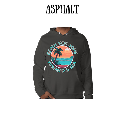 VP - Ready For Some Vitamin D & Sea - Sponge Fleece Hoodie - Greens, Neutrals