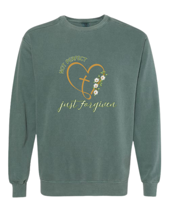 Not Perfect Just Forgiven - Easter - Comfort Colors - Sweatshirt - Blues