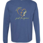 Not Perfect Just Forgiven - Comfort Colors - Heavyweight Long Sleeve Tee - Blues & Greens