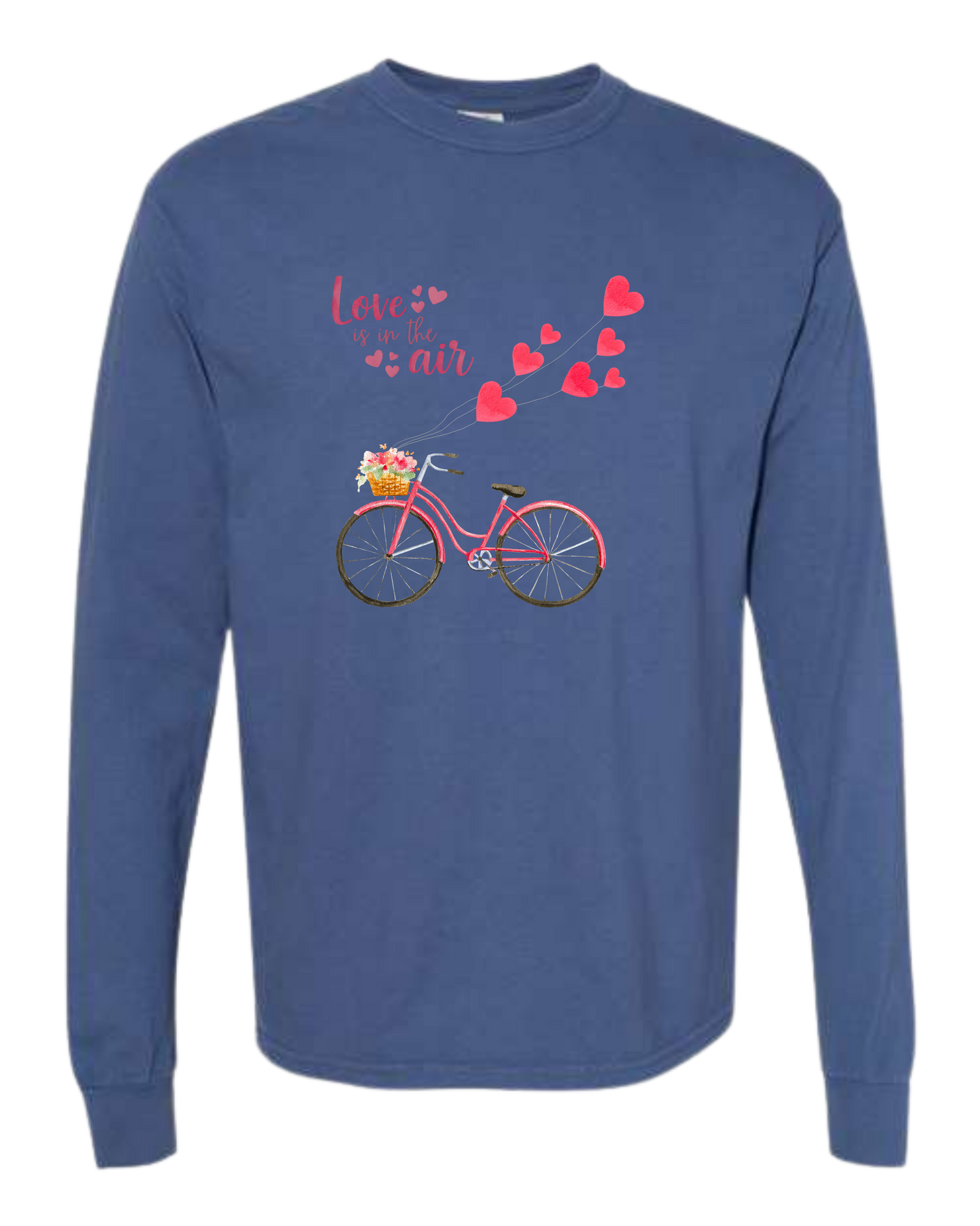 Love is in the Air - Comfort Colors - Heavyweight Long Sleeve Tee - Blues & Greens