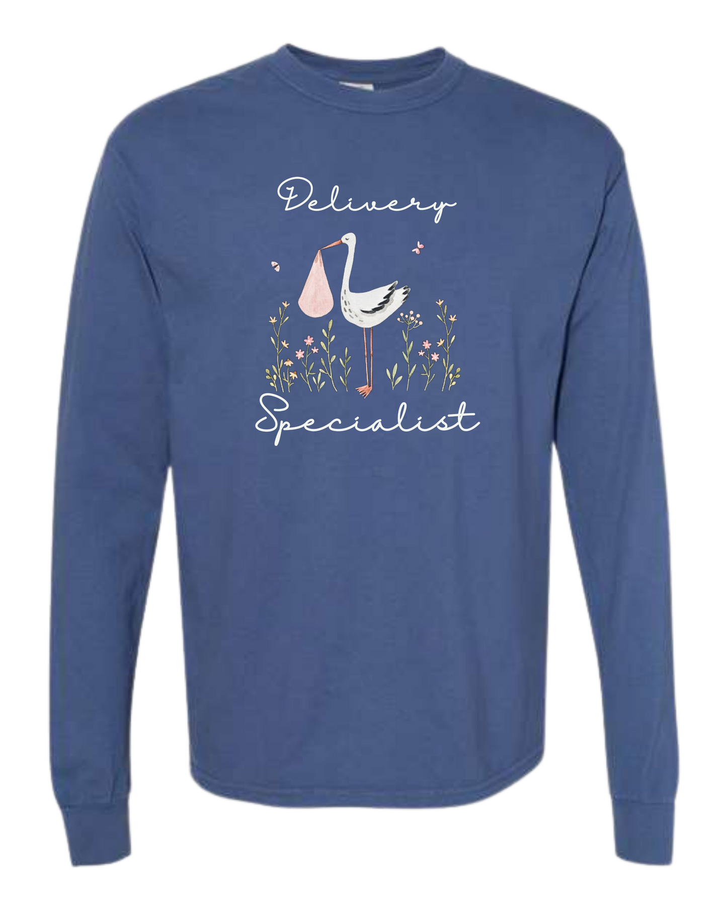 Delivery Specialist - Comfort Colors - Heavyweight Long Sleeve Tee - Blues & Greens