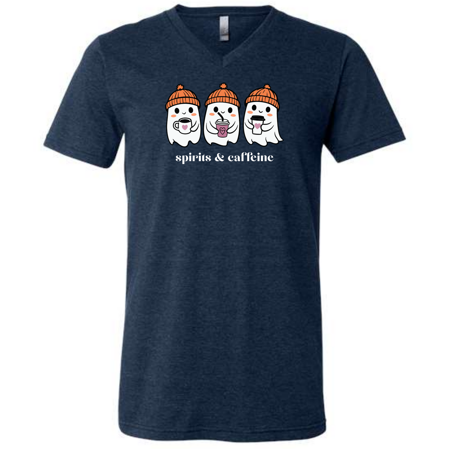 Spirits & Caffeine - Unisex V-Neck - Assorted Colors