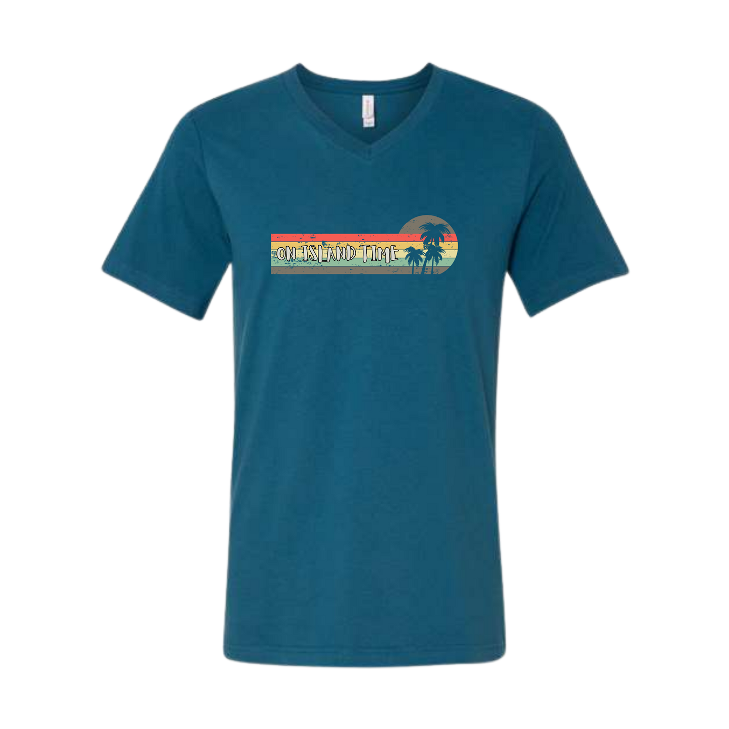 On Island Time - Bella+Canvas - Unisex V-Neck - Assorted Colors