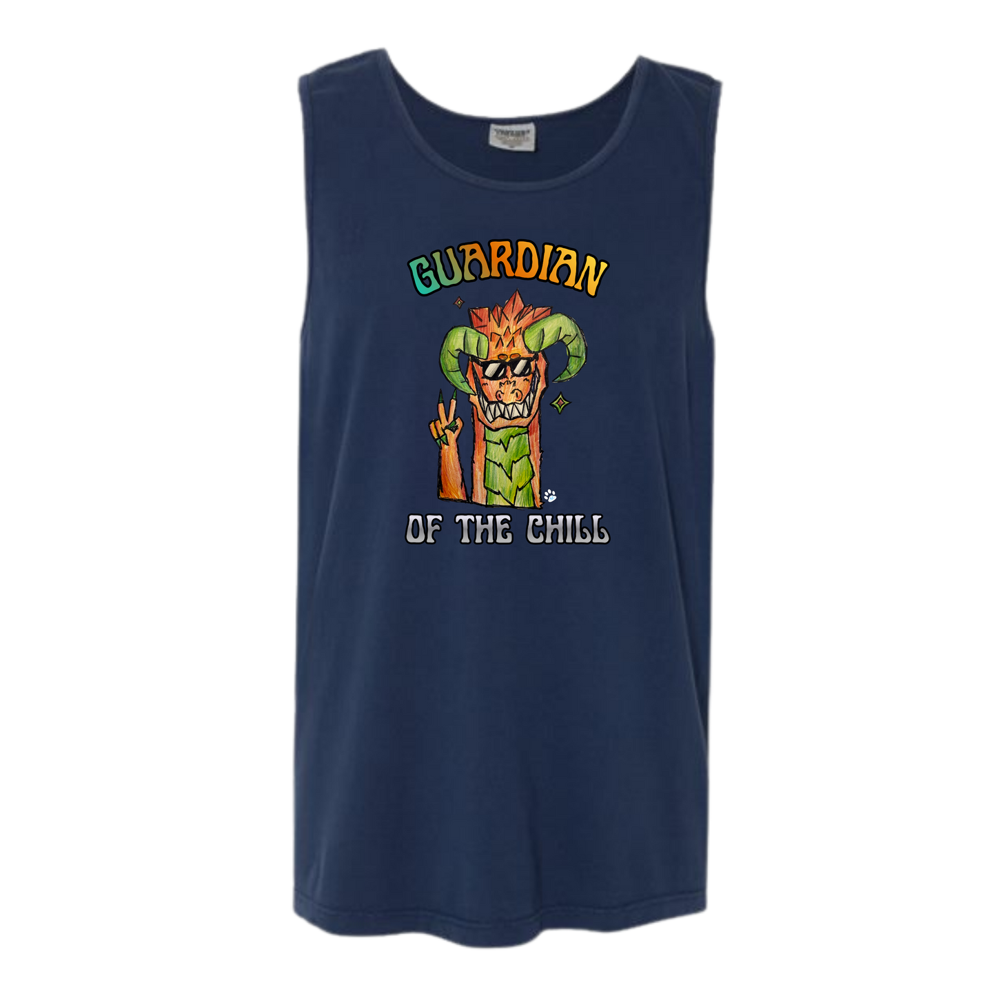 Guardian of The Chill - Comfort Colors - Unisex Tank - Neutral Colors & Blues