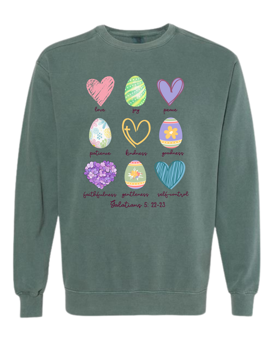 Galatians 5 - Easter - Comfort Colors - Sweatshirt - Blues