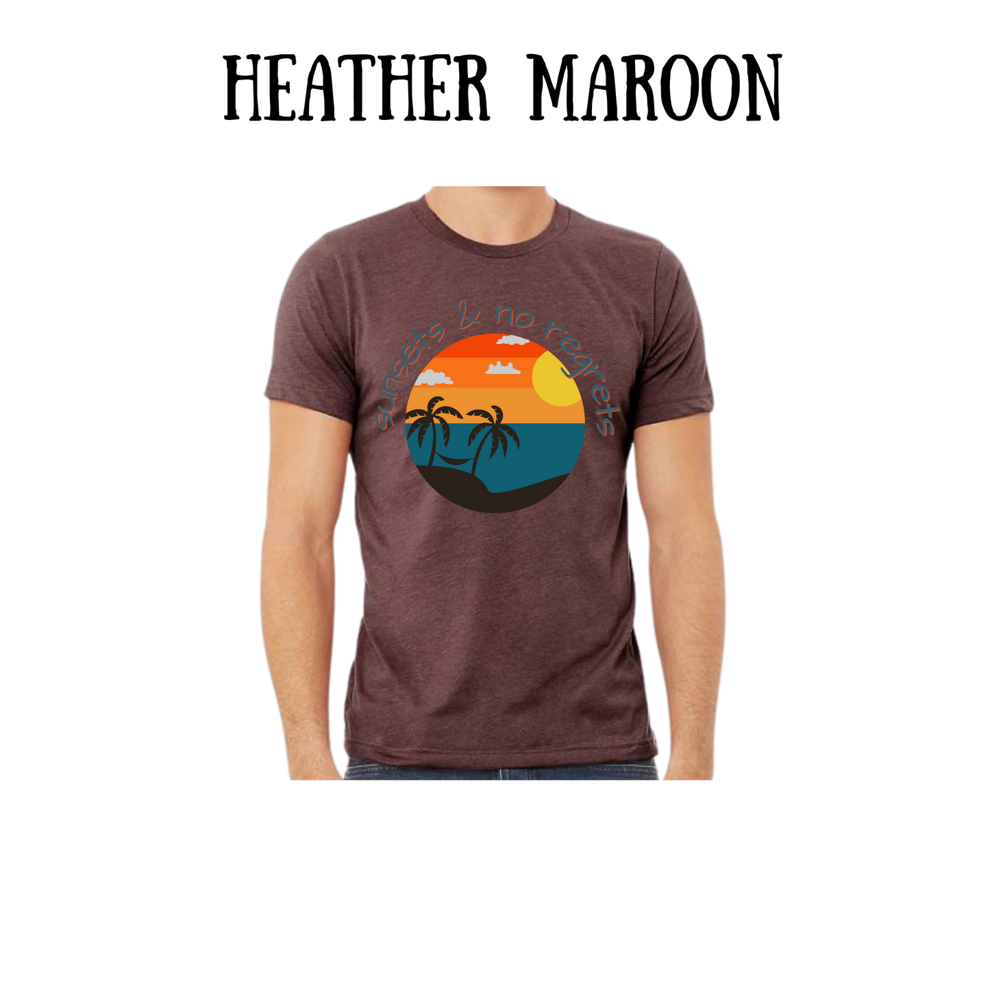 VP - Sunsets & No Regrets - Unisex Tee - Pinks, Purples, Neutrals