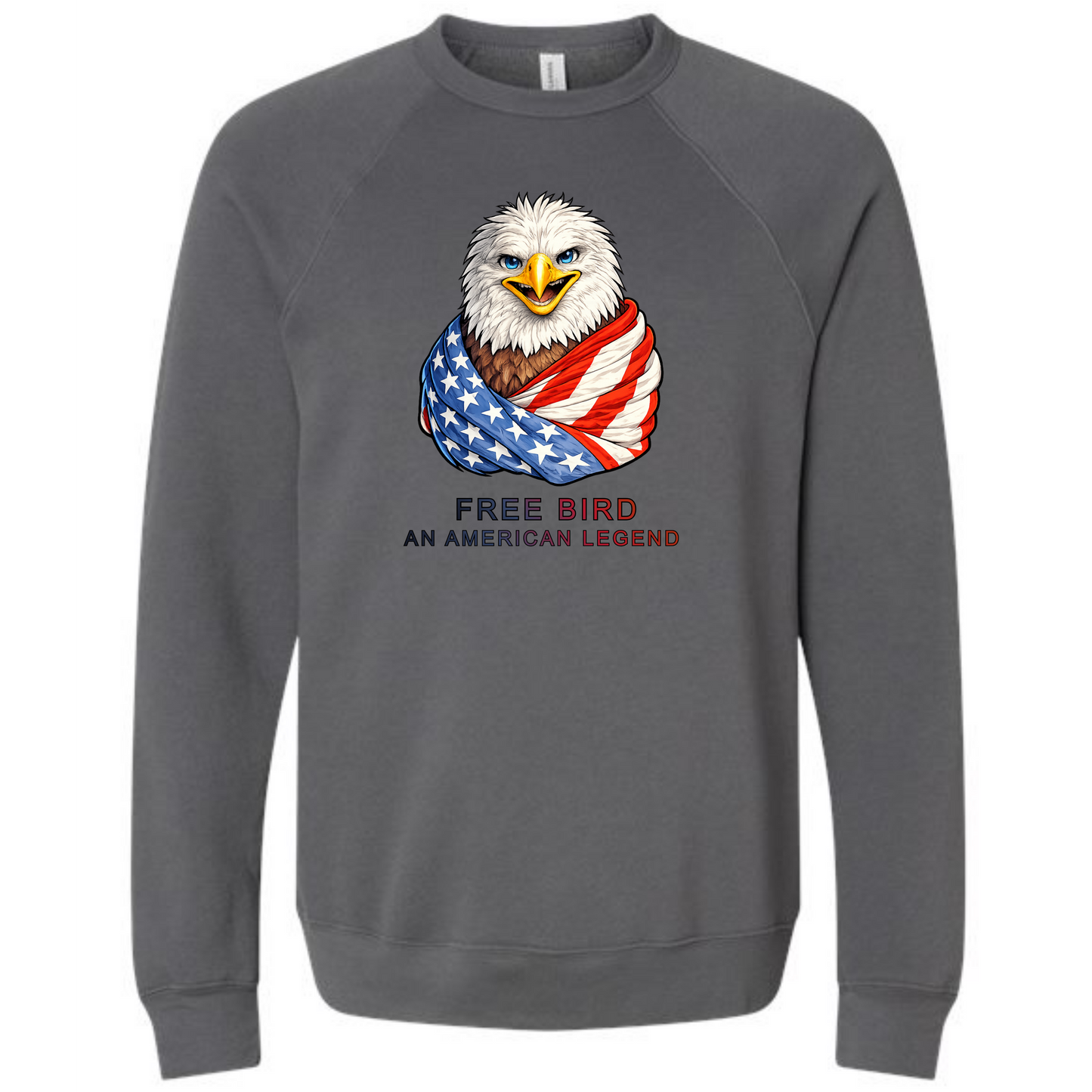 Free Bird An American Legend - Sponge Fleece Raglan Sweatshirt - Assorted Colors