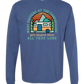 What Happens At The Campground - Comfort Colors - Heavyweight Long Sleeve Tee - Blues & Greens