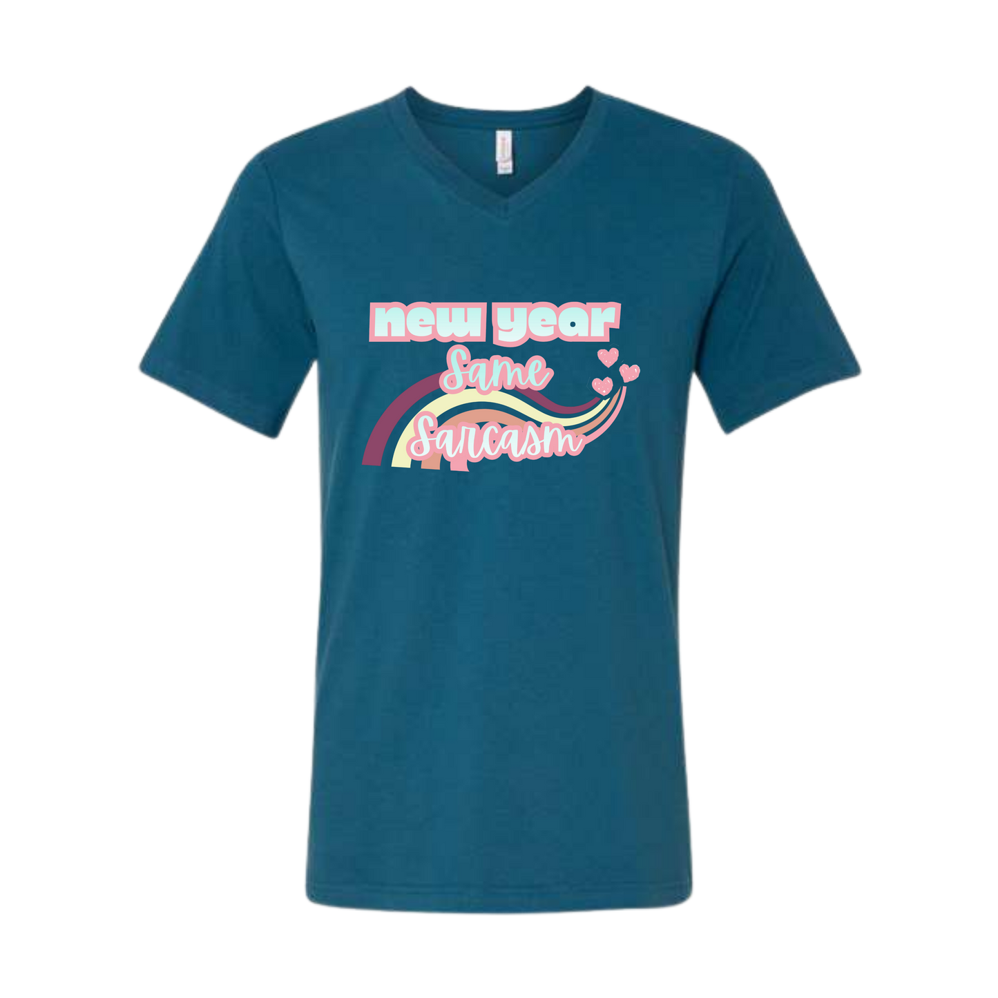 New Year Same Sarcasm - Bella+Canvas - Unisex V-Neck - Assorted Colors