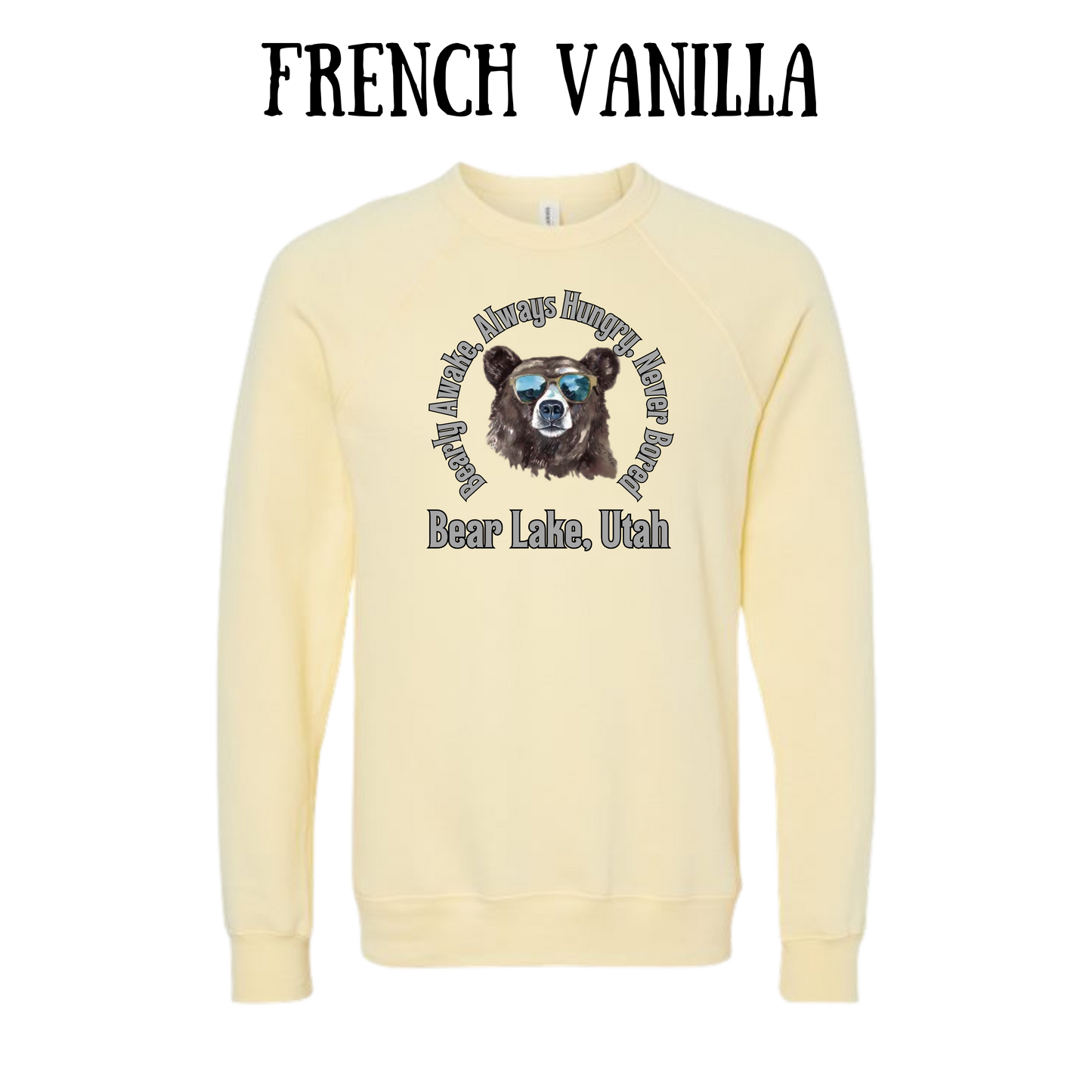 CP - Bear Lake Utah - Sponge Fleece Raglan Sweatshirt - Assorted Colors