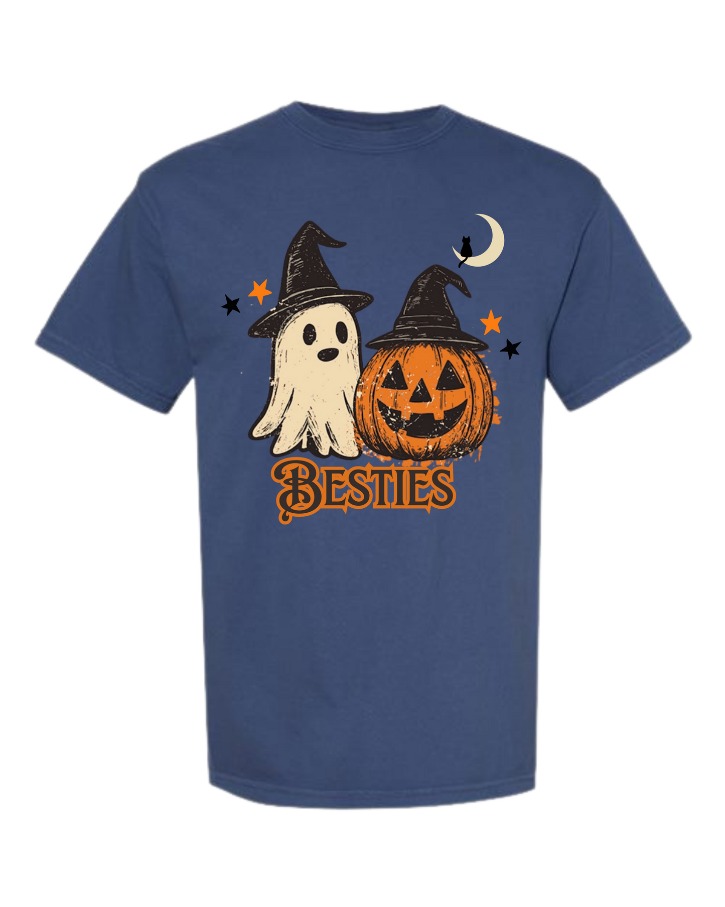 Halloween Besties - Comfort Colors - Heavyweight Unisex Tee - Blues