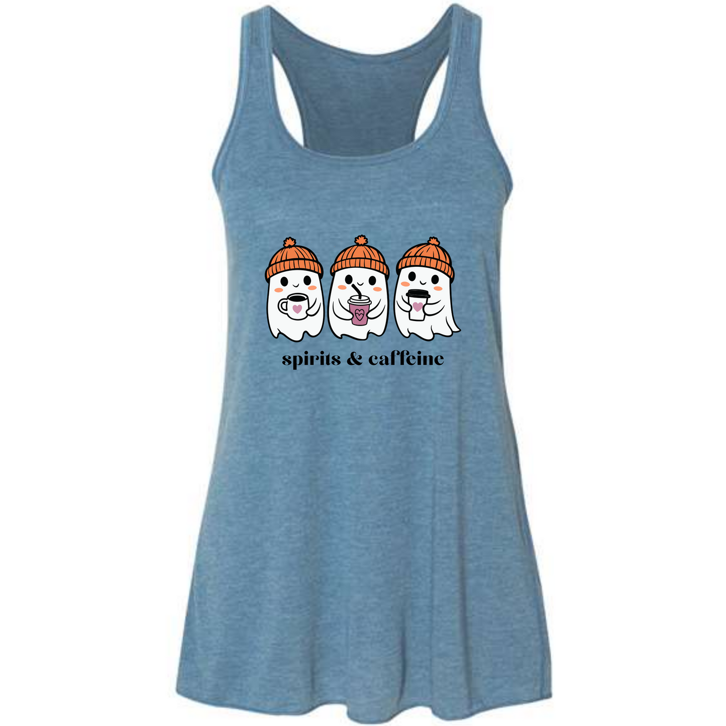 Spirits & Caffeine - Women's Flowy Racerback Tank - Assorted Colors