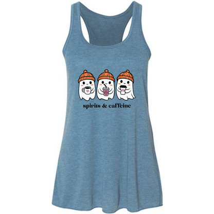 HP - Spirits & Caffeine - Women's Flowy Racerback Tank
