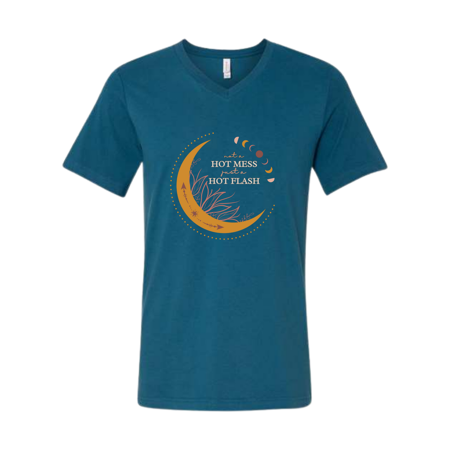 Not A Hot Mess Just A Hot Flash - Bella+Canvas - Unisex V-Neck - Assorted Colors