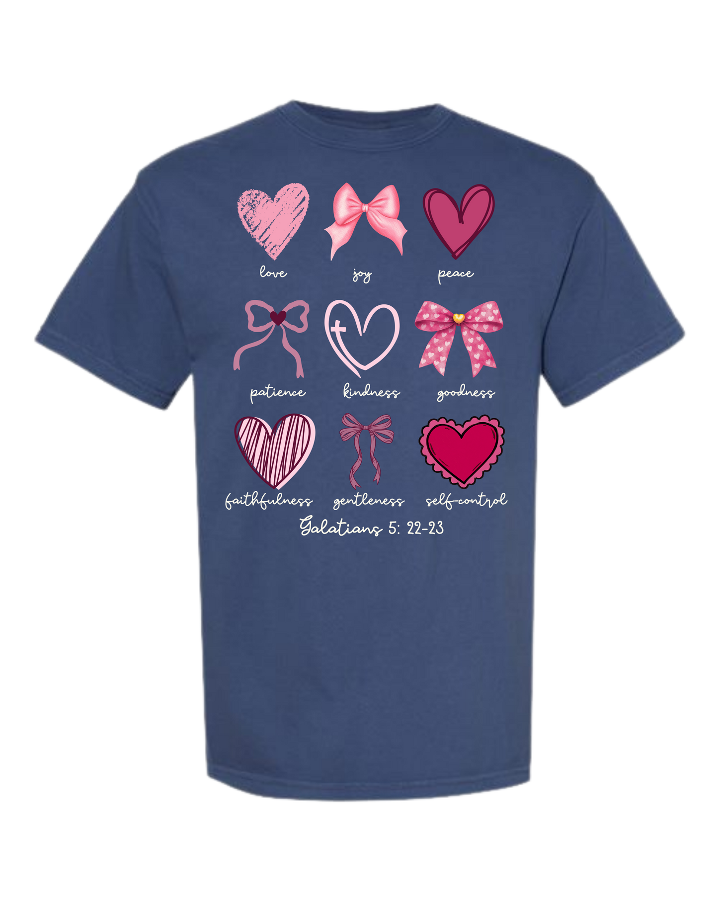 Galatians 5 - Valentines - Comfort Colors - Heavyweight Unisex Tee - Blues