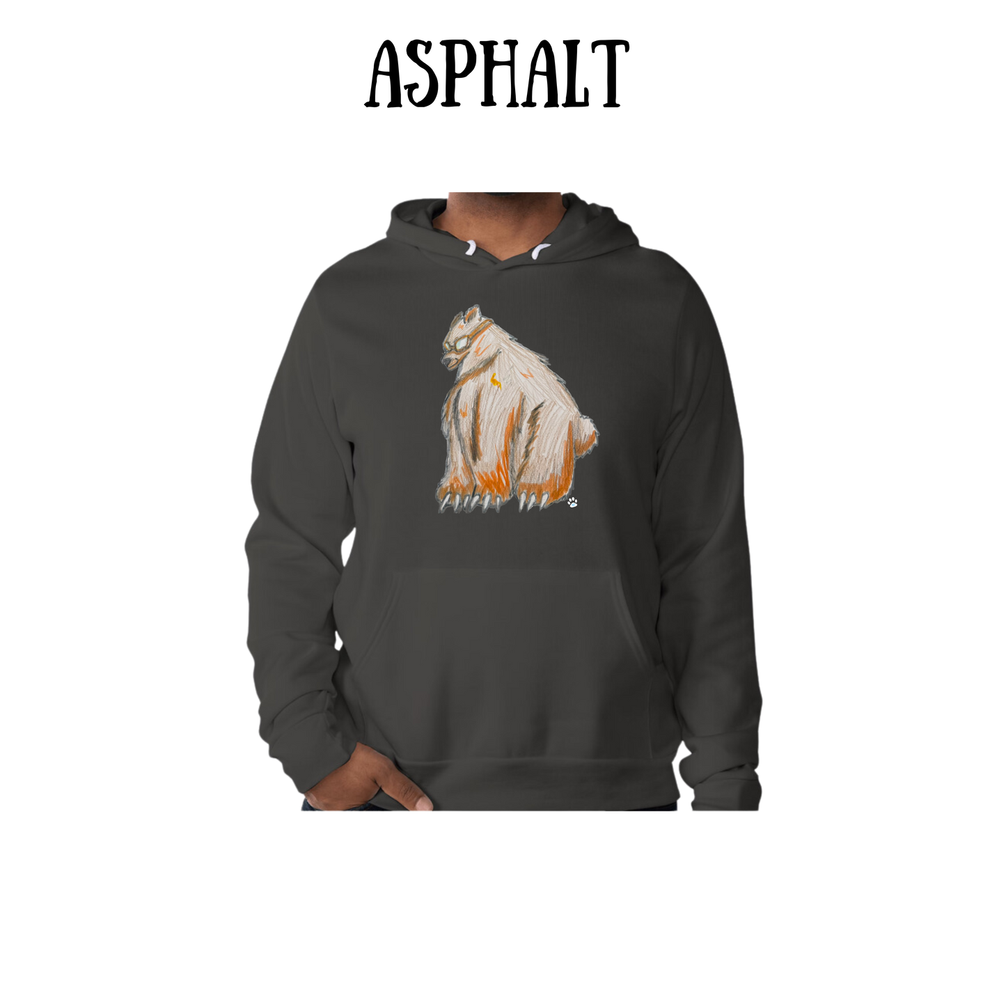 AC - Muscle Bear - Sponge Fleece Hoodie - Greens, Neutrals