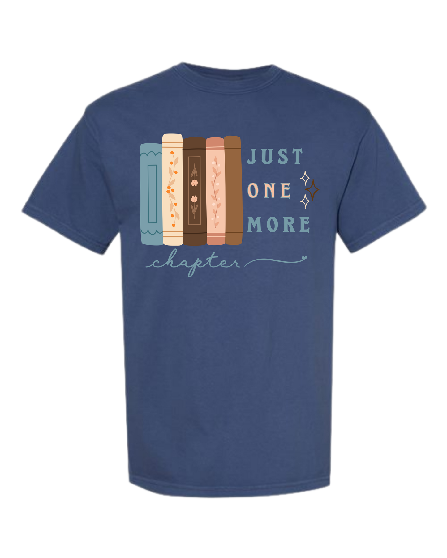 Just One More Chapter - Comfort Colors - Heavyweight Unisex Tee - Blues