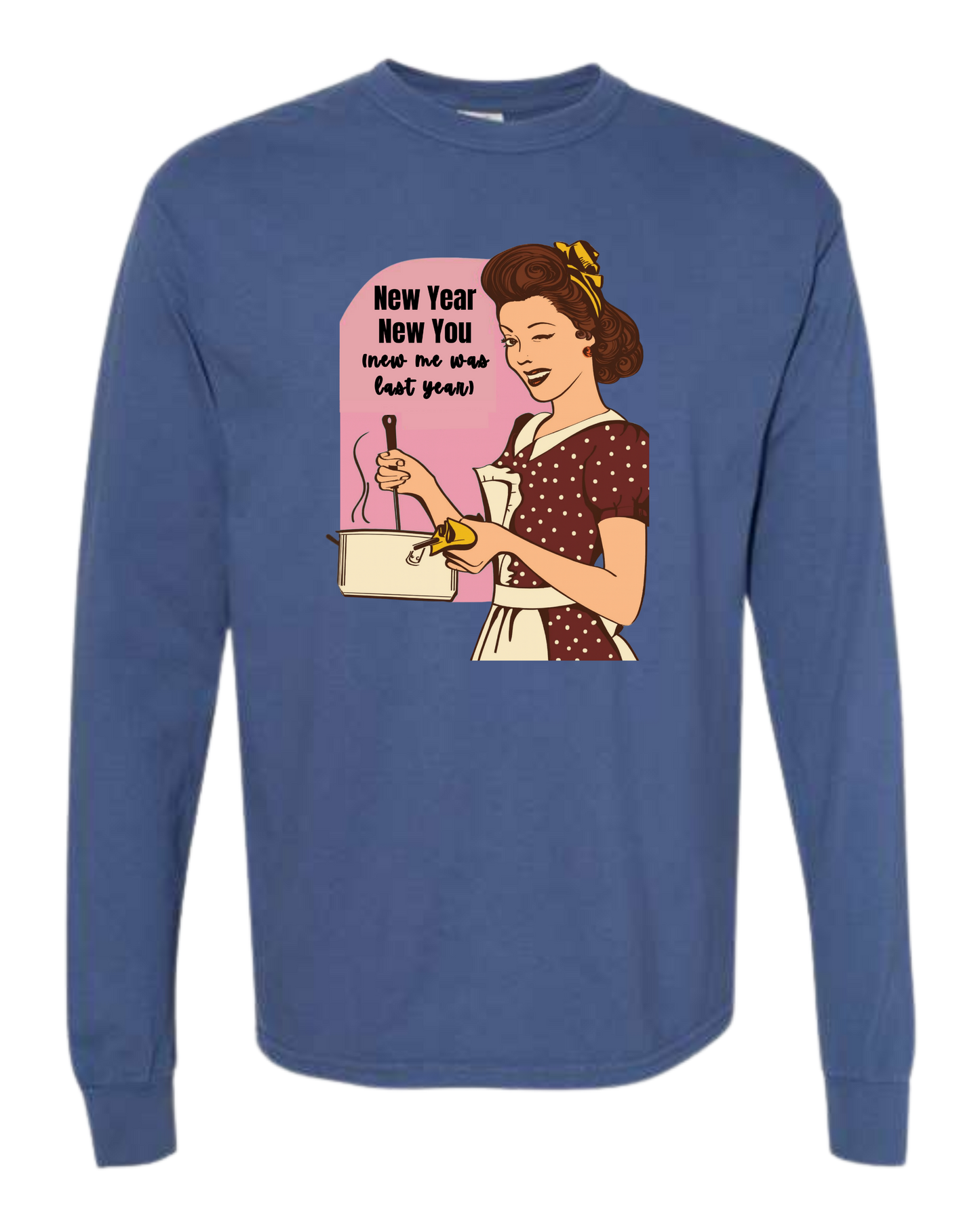 New Year New You - Comfort Colors - Heavyweight Long Sleeve Tee - Blues & Greens
