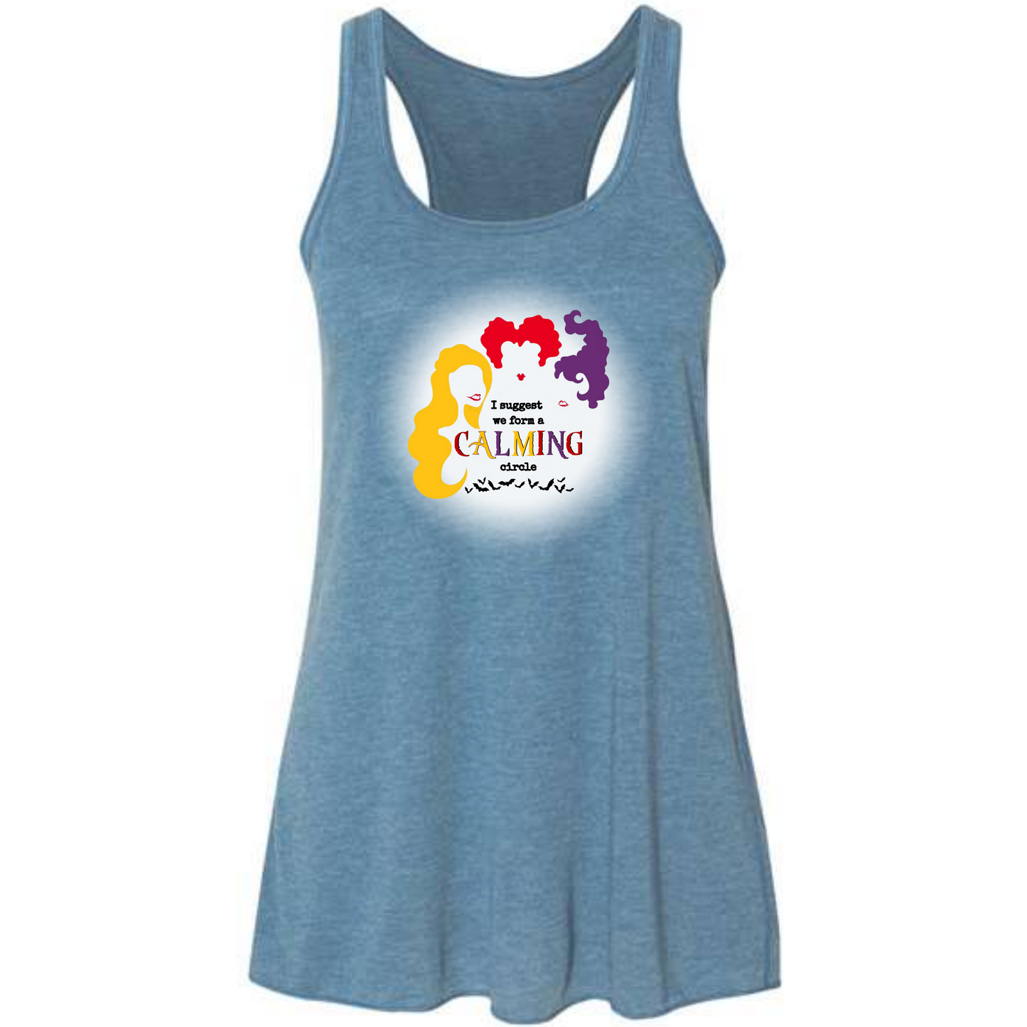 Calming Circle - Women's Flowy Racerback Tank - Assorted Colors