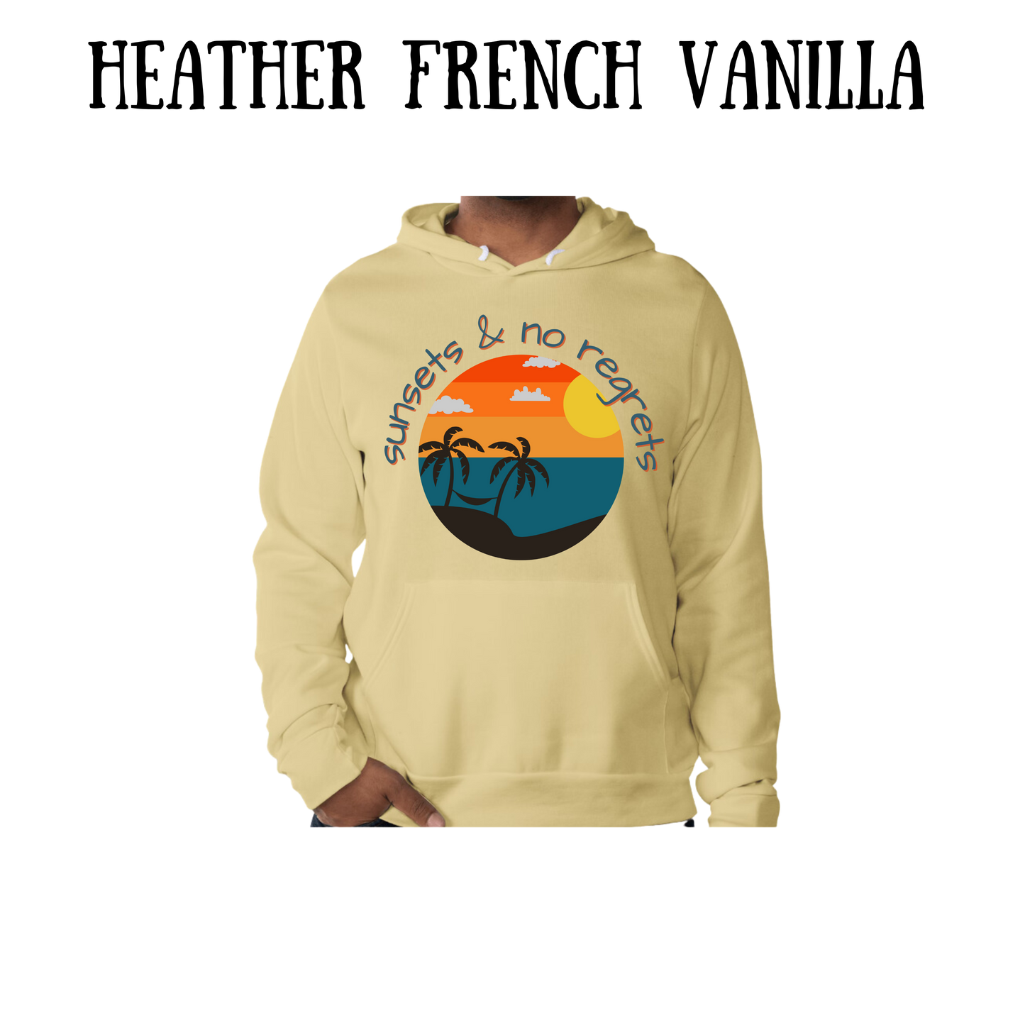 VP - Sunsets & No Regrets - Sponge Fleece Hoodie - Greens, Neutrals