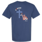 Loves Jesus & America too - Comfort Colors - Heavyweight Unisex Tee - Blues