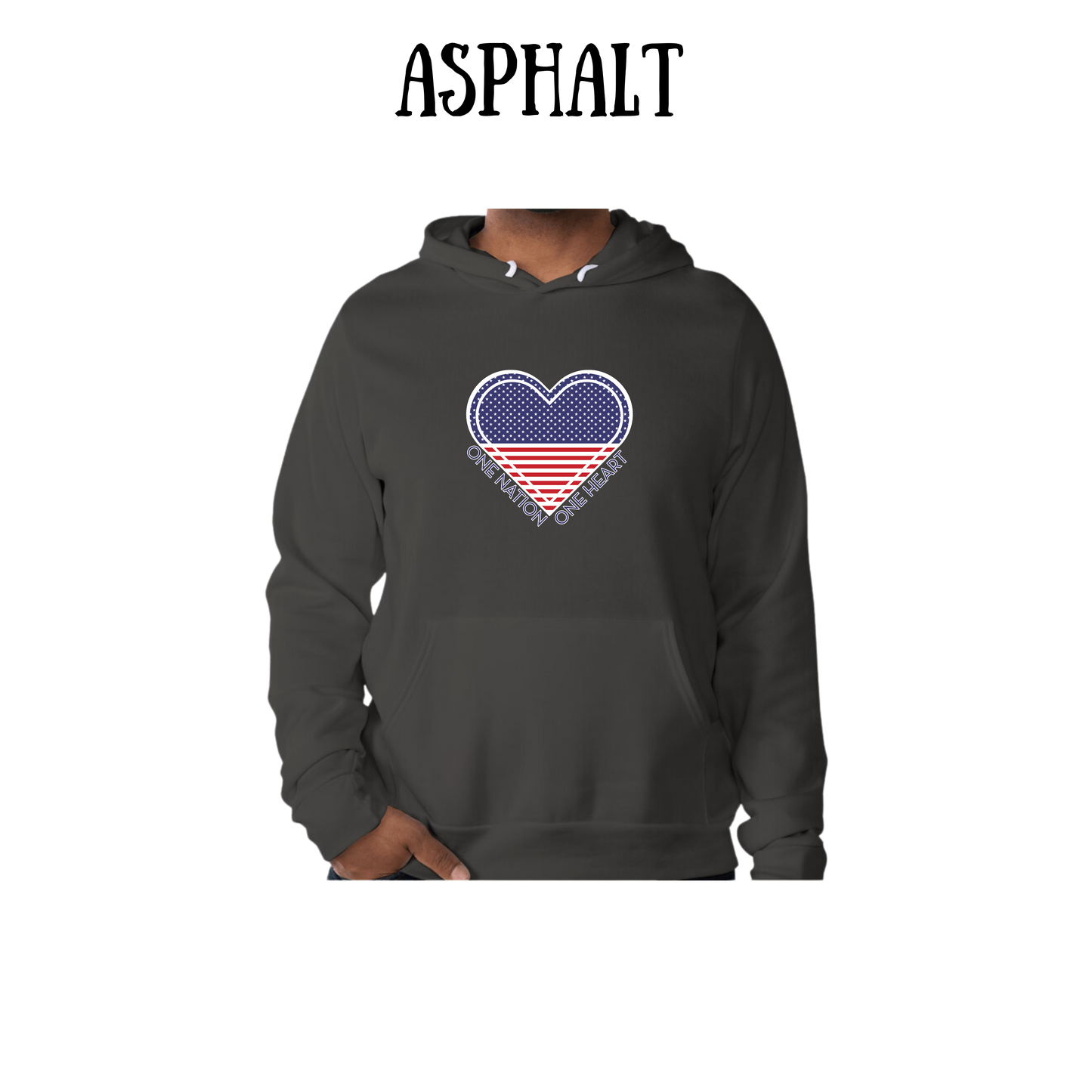 PP - One Nation One Heart - Sponge Fleece Hoodie - Greens, Neutrals