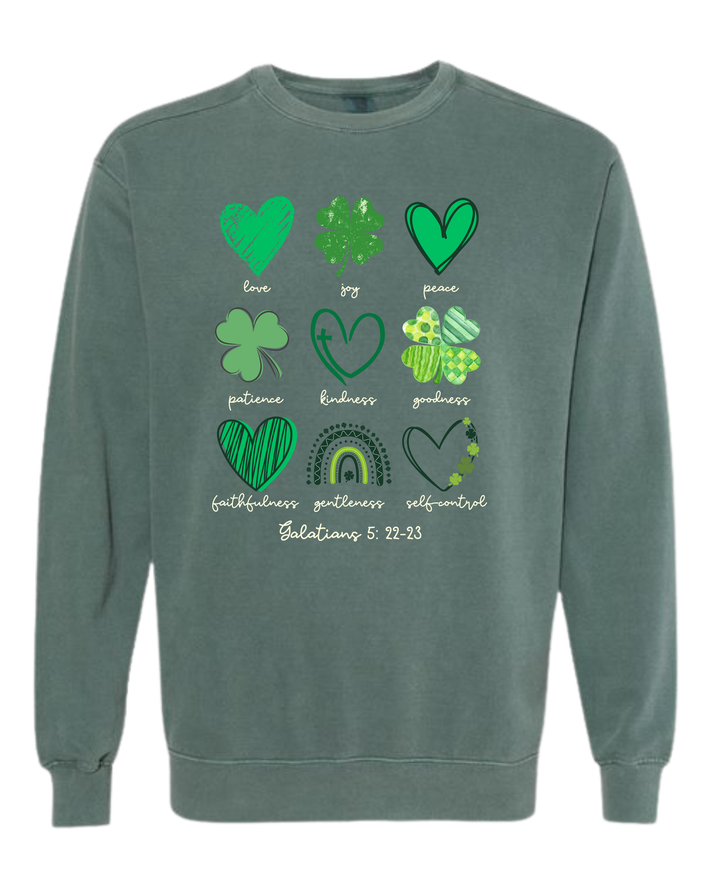 Galatians 5 - St Patrick's Day - Comfort Colors - Sweatshirt - Blues