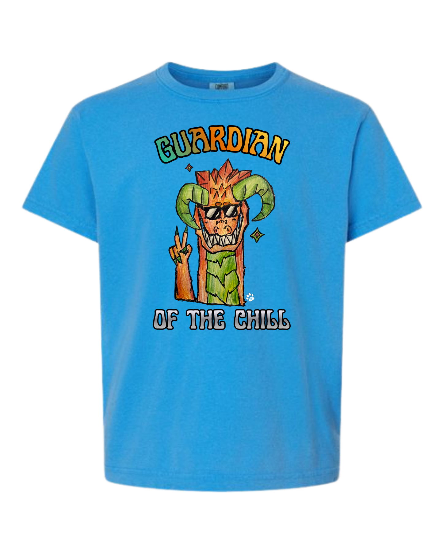 Guardian of The Chill - Comfort Colors - Heavyweight Youth Tee - Neutral Colors & Blues