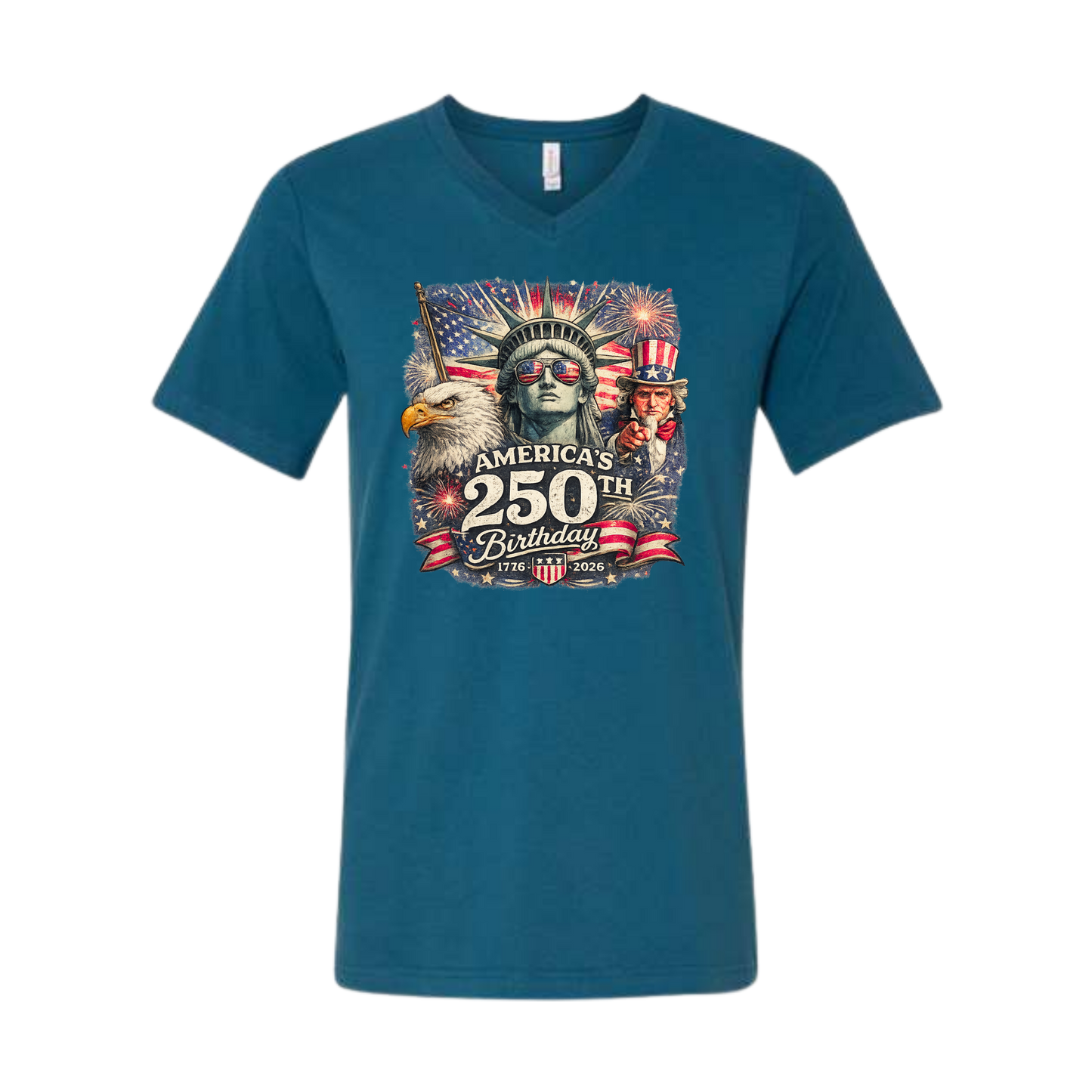 America's 250th Birthday - Bella+Canvas - Unisex V-Neck - Assorted Colors