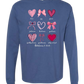 Galatians 5 - Valentines - Comfort Colors - Heavyweight Long Sleeve Tee - Blues & Greens