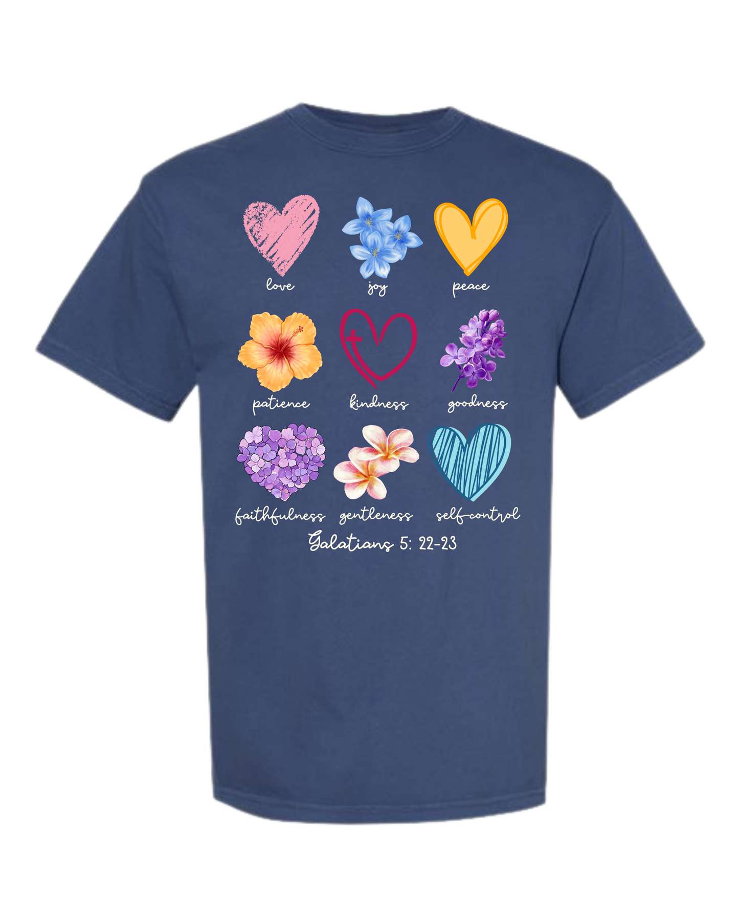 Galatians 5 - Spring - Comfort Colors - Heavyweight Unisex Tee - Blues