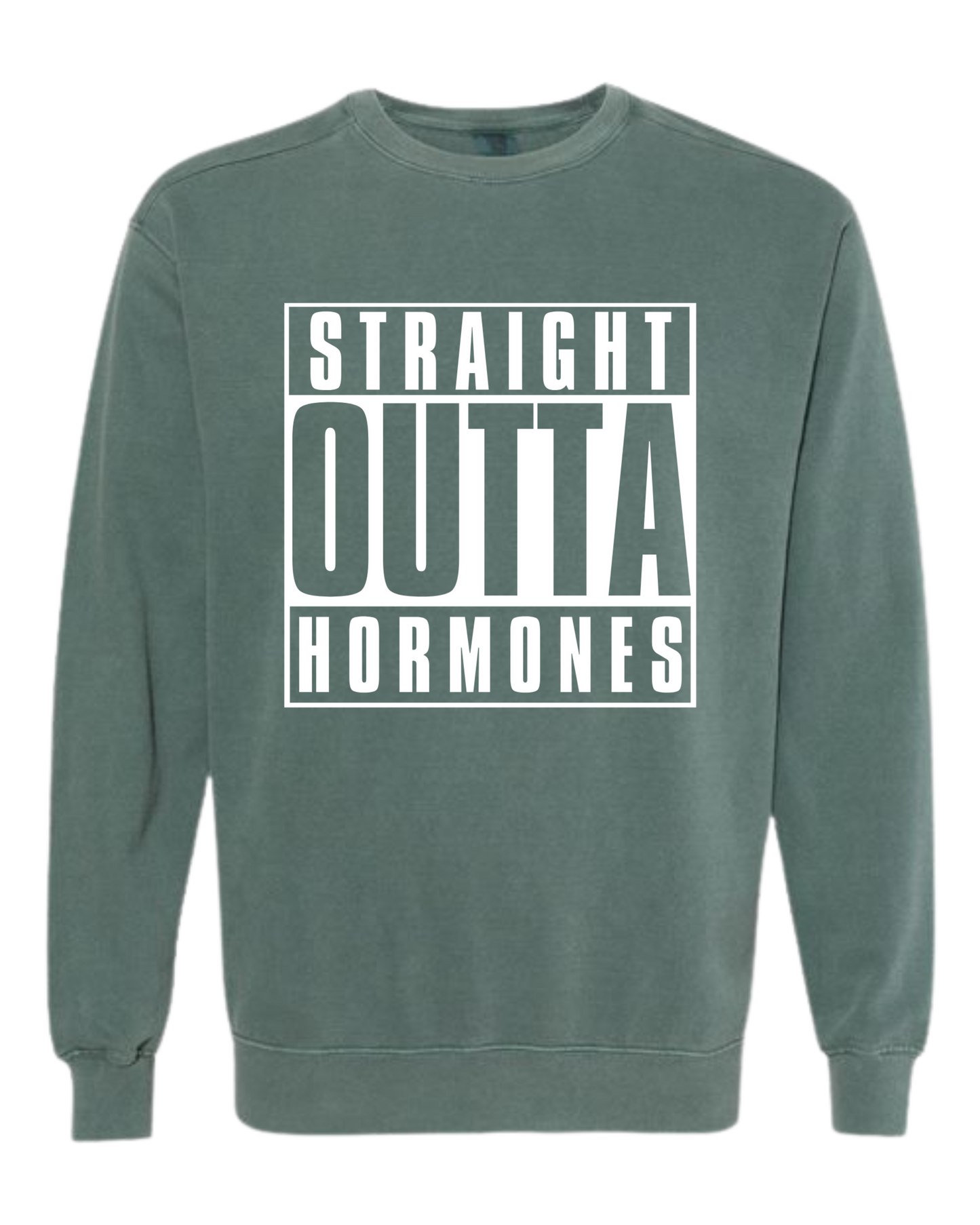 Straight Outta Hormones - Comfort Colors - Sweatshirt - Blues