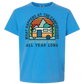 What Happens At The Campground - Comfort Colors - Heavyweight Youth Tee - Neutral Colors & Blues