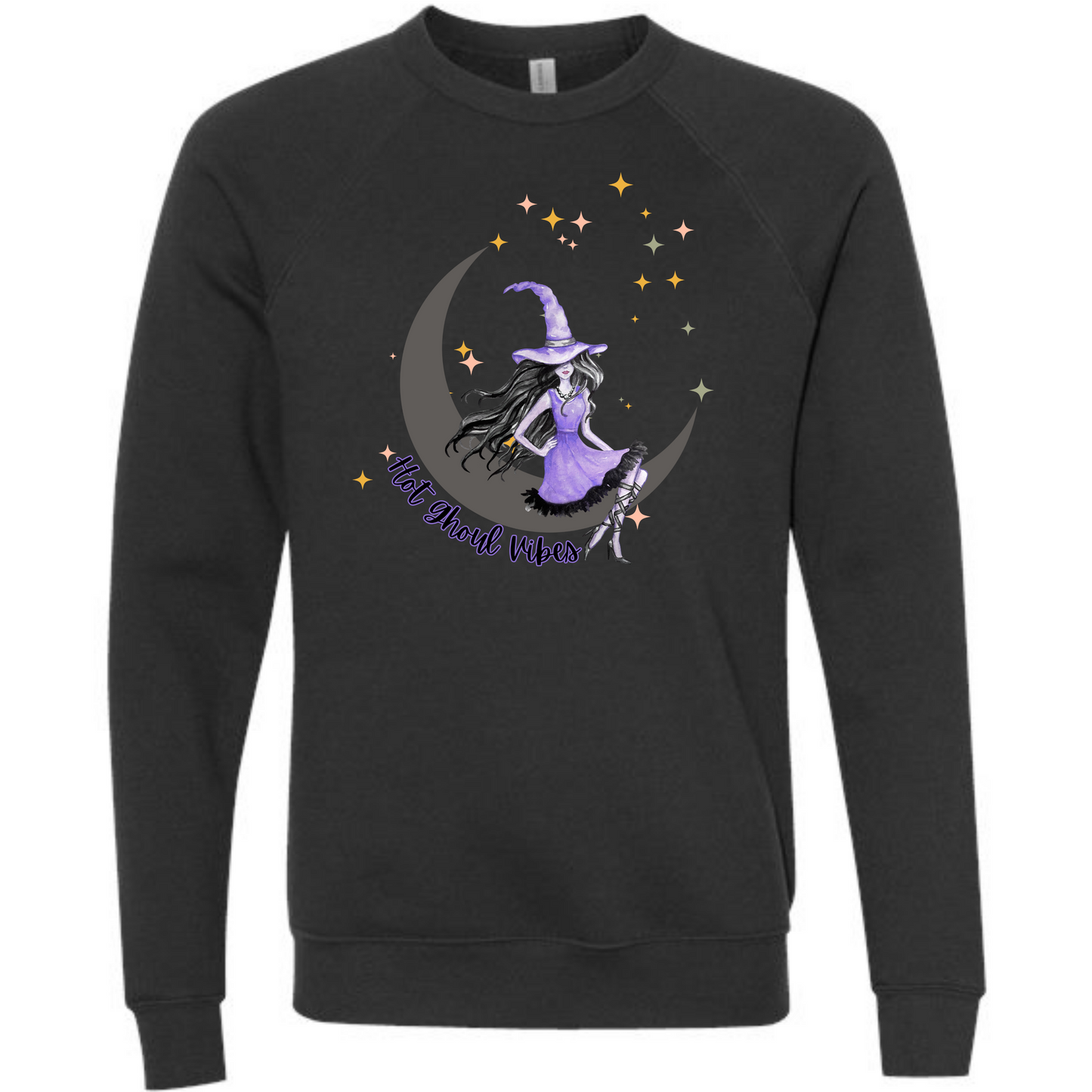 HP - Hot Ghoul Vibes - Sponge Fleece Raglan Sweatshirt - Greens, Neutrals