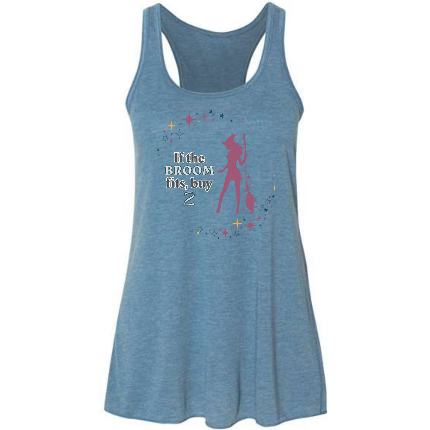 HP - If The Broom Fits - Women's Flowy Racerback Tank