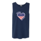 One Nation One Heart - Comfort Colors - Unisex Tank - Neutral Colors & Blues