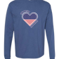 One Nation One Heart - Comfort Colors - Heavyweight Long Sleeve Tee - Blues & Greens
